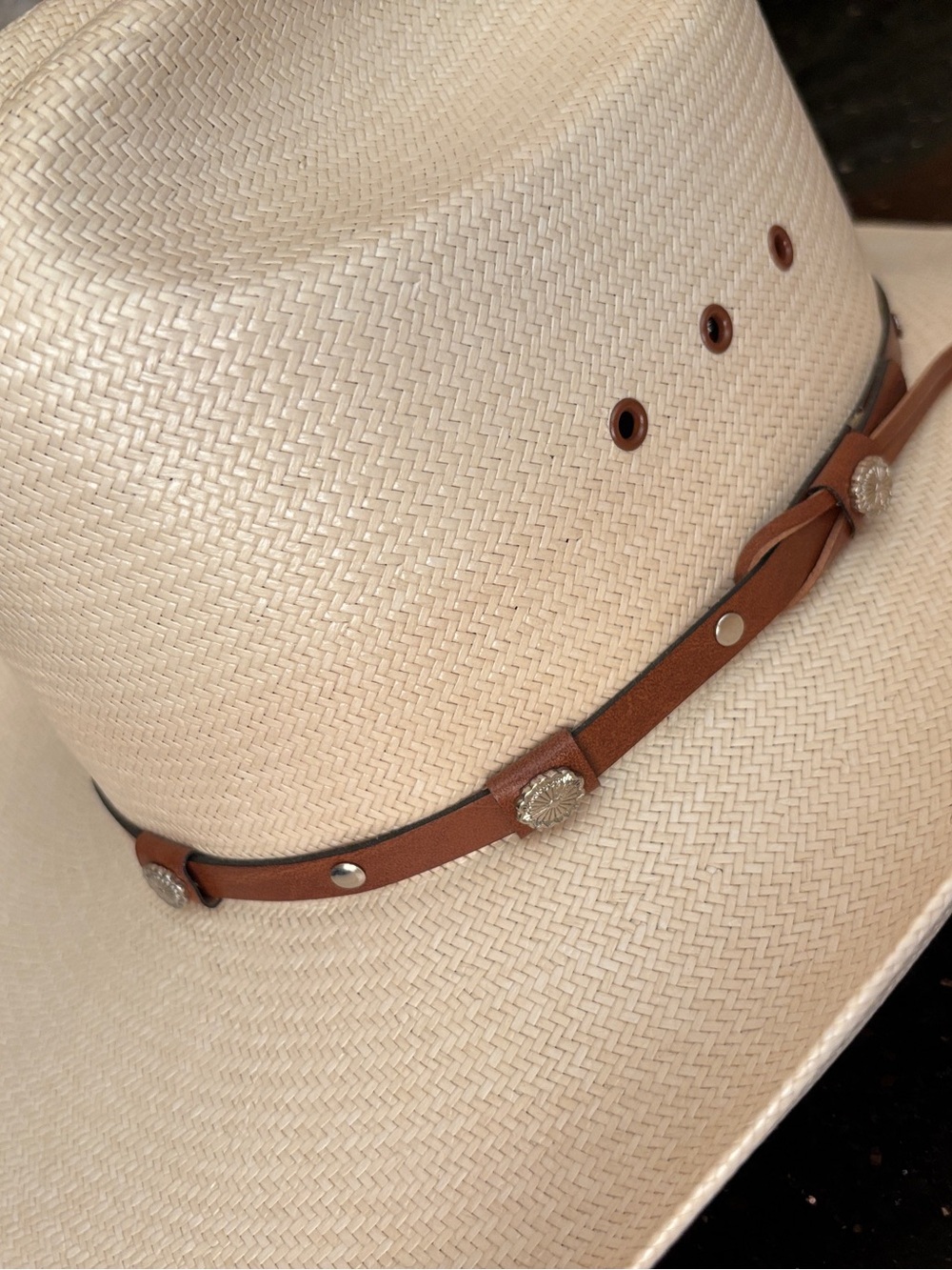 Rare Vintage Stetson Alamo or Grant 5X Shantung Straw Hat - excellent condition! - Picture 7 of 16